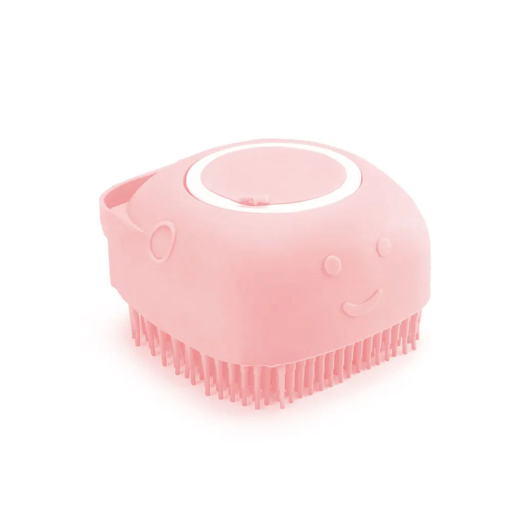CleanPaws 2-in-1 Silicone Pet Bath Brush with Shampoo Dispenser for Dogs & Cats